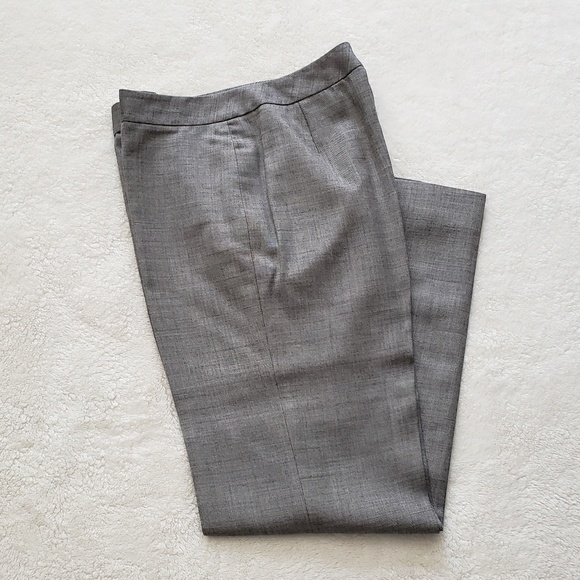 Gray High Rise Wool Blend Trousers - Picture 1 of 3